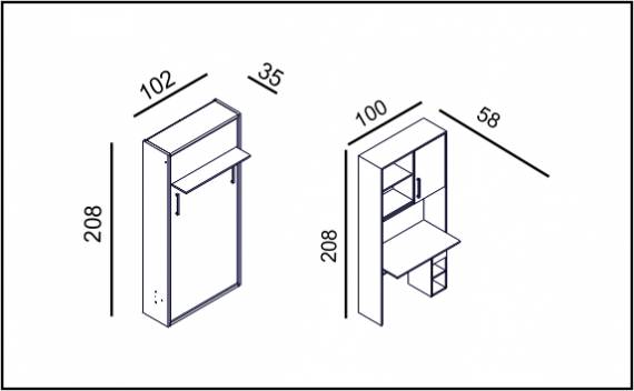 Diva Happy Twin - Technical drawing