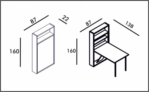 Secret Table - Technical drawing