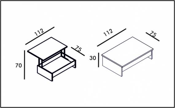 Coffee Table - Technical drawing